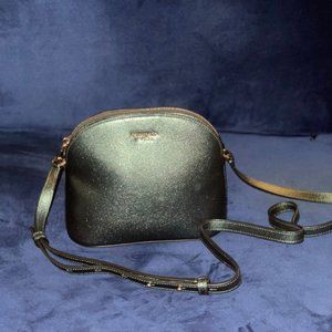 Kate Spade Sylvia Deep Evergreen Metallic Leather Medium Dome Crossbody Bag